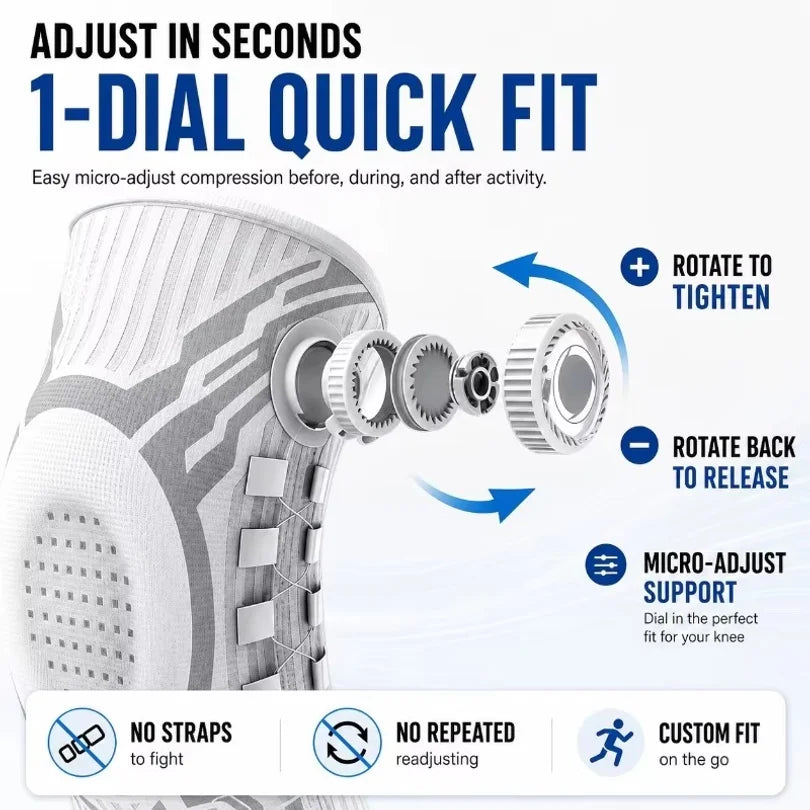 Smart Knob Knee Brace Patella Gel Pad Lateral Stabilizer Compression Support Joint Pain Relief Recovery Home Gym Wear Single