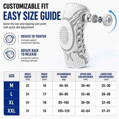 Smart Knob Knee Brace Patella Gel Pad Lateral Stabilizer Compression Support Joint Pain Relief Recovery Home Gym Wear Single